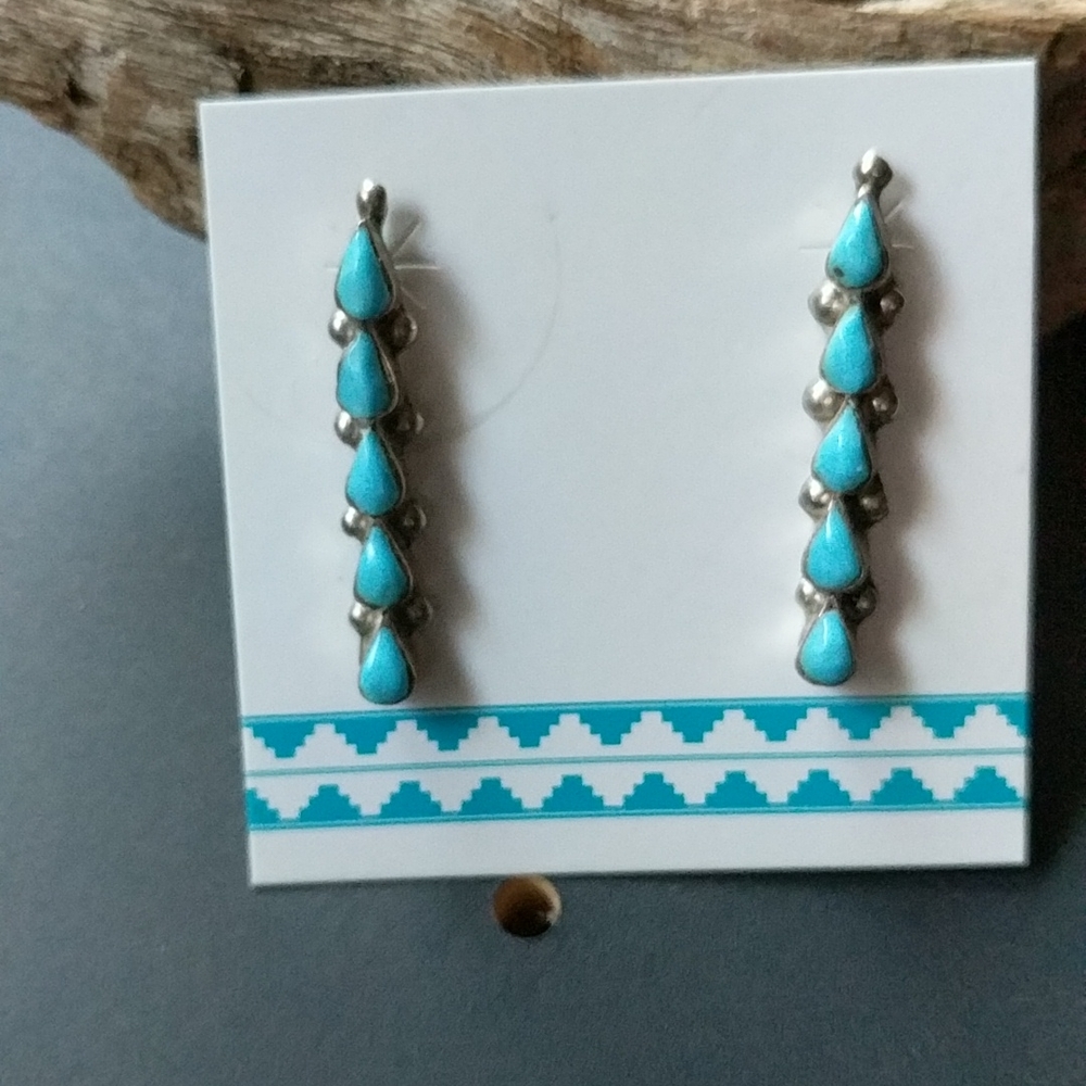 Turquoise and Silver Earrings